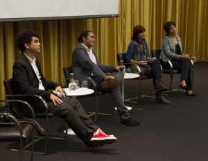 Presenters (from left) Carlos Rodríguez, Orlando Inclán, Patricia Rodríguez, Claudia Castillo